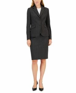 Anne Klein Women's Pinstripe Two-Button Jacket & Flare-Leg Pants & Pencil Skirt -Adrianna Papell Sales Shop 22410514 fpx