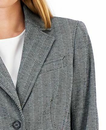 Anne Klein Women's Herringbone Two-Button Jacket & Flare-Leg Pants & Pencil Skirt 8 Anne Klein Women's Herringbone Two-Button Jacket & Flare-Leg Pants & Pencil Skirt - Image 6
