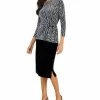Kasper Women's Side-Tie Metallic Top & Velour Midi Skirt -Adrianna Papell Sales Shop 22417096 fpx