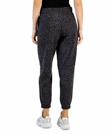 ID Ideology Petite Fleece Cheetah-Print Jogger Pants, Created For Macy's 4 ID Ideology Petite Fleece Cheetah-Print Jogger Pants, Created For Macy's - Image 2