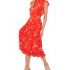 CeCe Women's Floral Print Smocked-Waist Midi Dress -Adrianna Papell Sales Shop 22468055 fpx
