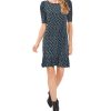 CeCe Women's Puffed Sleeve Printed Knit Dress -Adrianna Papell Sales Shop 22468098 fpx