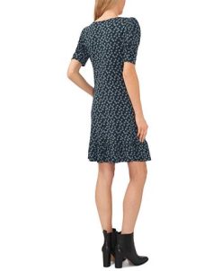 CeCe Women's Puffed Sleeve Printed Knit Dress -Adrianna Papell Sales Shop 22468099 fpx