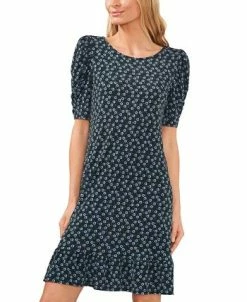 CeCe Women's Puffed Sleeve Printed Knit Dress -Adrianna Papell Sales Shop 22468100 fpx