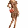 Michael Kors Women's Paisley-Print Keyhole Belted Flutter-Sleeve Dress -Adrianna Papell Sales Shop 22502372 fpx