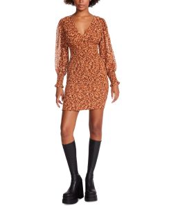 Steve Madden Women's Printed Carly Smocked Dress
