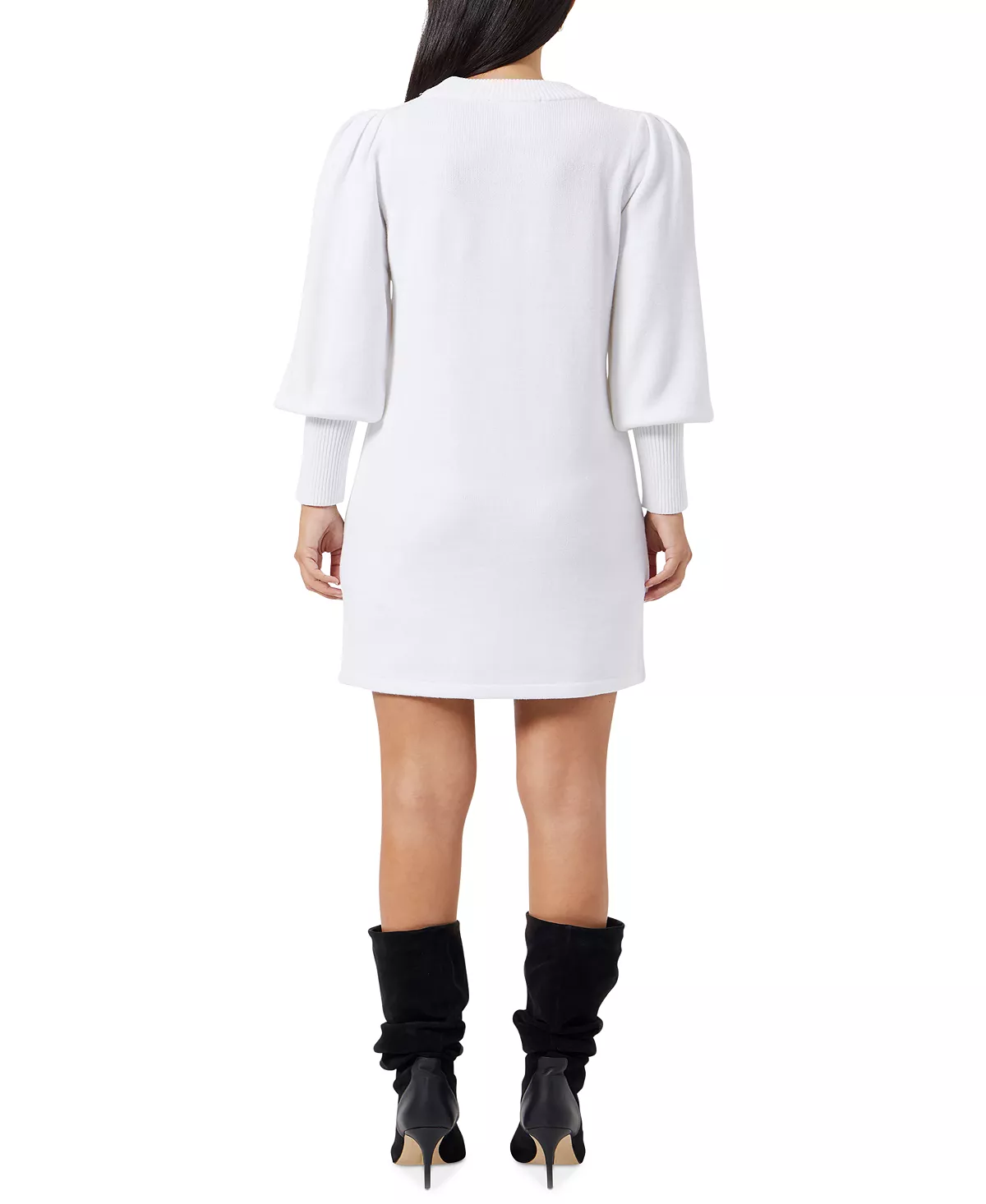 French Connection Women's Babysoft Balloon-Sleeve Mini Dress 4 French Connection Women's Babysoft Balloon-Sleeve Mini Dress - Image 2