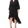 Vince Camuto Plus Size Smocked-Trim High-Low Dress -Adrianna Papell Sales Shop 22527238 fpx