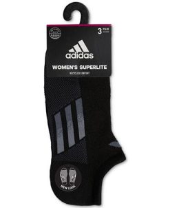 ADIDAS Women's 3-Pk. Superlite Three-Stripe No-Show Socks -Adrianna Papell Sales Shop 22534551 fpx