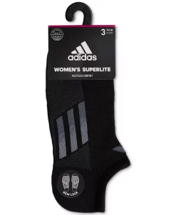 ADIDAS Women's 3-Pk. Superlite Three-Stripe No-Show Socks -Adrianna Papell Sales Shop 22534551 fpx