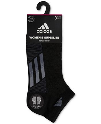 Women's 3-Pk. Superlite Three-Stripe Low Cut Socks ADIDAS Women's 3-Pk. Superlite Three-Stripe Low Cut Socks -Adrianna Papell Sales Shop