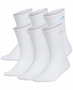 ADIDAS Women's 6-Pk. Athletic Cushioned Crew Socks
