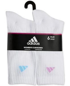 ADIDAS Women's 6-Pk. Athletic Cushioned Crew Socks -Adrianna Papell Sales Shop 22538603 fpx