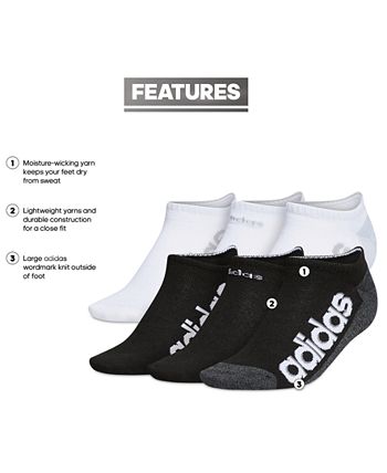 Women's 6-Pk. Superlite Linear 3 No-Show Socks ADIDAS Women's 6-Pk. Superlite Linear 3 No-Show Socks -Adrianna Papell Sales Shop