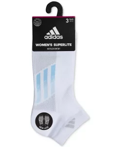 ADIDAS Women's 3-Pk. Superlite Three-Stripe Low Cut Socks -Adrianna Papell Sales Shop 22541230 fpx
