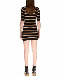 Sanctuary Women's Easy-Rib Mock-Neck Striped Mini Dress -Adrianna Papell Sales Shop 22557146 fpx