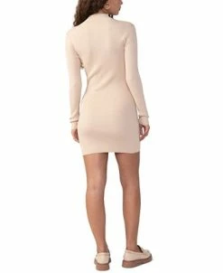 Sanctuary Women's Side-Slit Long-Sleeve Ribbed Dress -Adrianna Papell Sales Shop 22586641 fpx