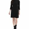 Anne Klein Women's Studded 3/4-Sleeve Fit & Flare Sweater Dress -Adrianna Papell Sales Shop 22675931 fpx
