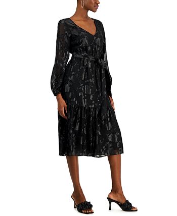 Women's Printed Jacquard Blouson-Sleeve Dress, Created For Macy's INC International Concepts Women's Printed Jacquard Blouson-Sleeve Dress, Created For Macy's -Adrianna Papell Sales Shop
