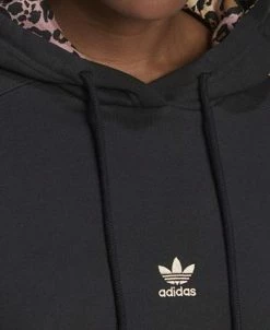 ADIDAS Women's Animal-Trim Logo-Print Cotton Hoodie -Adrianna Papell Sales Shop 22683000 fpx