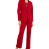 Kasper Women's One-Button Blazer, Printed Cowlneck Cap-Sleeve Blouse & Faux-Fly Pull-On Wide-Leg Pants -Adrianna Papell Sales Shop 22683406 fpx
