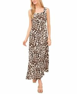 Vince Camuto Women's Animal-Print Sleeveless Maxi Dress