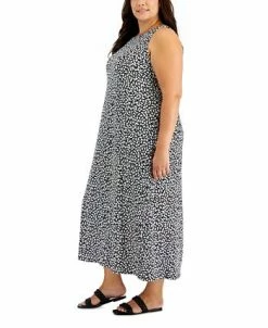 Vince Camuto Plus Size Printed Sleeveless Maxi Dress -Adrianna Papell Sales Shop 22717301 fpx