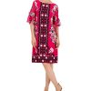 JM Collection Women's Global Bloom Ruffle-Sleeve Dress, Created For Macy's -Adrianna Papell Sales Shop 22718240 fpx