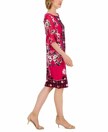 JM Collection Women's Global Bloom Ruffle-Sleeve Dress, Created For Macy's 5 JM Collection Women's Global Bloom Ruffle-Sleeve Dress, Created For Macy's - Image 3