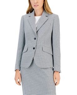 Anne Klein Women's Mini Houndstooth Two-Button Jacket & Flare-Leg Pants & Pencil Skirt -Adrianna Papell Sales Shop 22719309 fpx