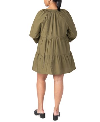 Women's Cotton 3/4-Sleeve Babydoll Dress Sanctuary Women's Cotton 3/4-Sleeve Babydoll Dress -Adrianna Papell Sales Shop