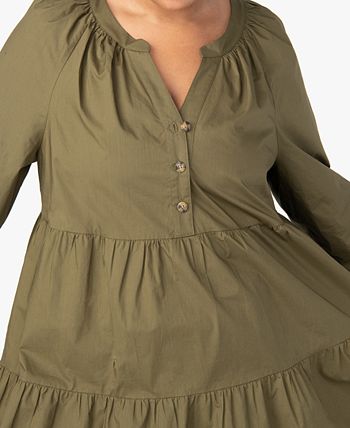 Women's Cotton 3/4-Sleeve Babydoll Dress Sanctuary Women's Cotton 3/4-Sleeve Babydoll Dress -Adrianna Papell Sales Shop