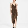 Bar III Women's Twisted Glitter-Knit Faux-Wrap Dress, Created For Macy's -Adrianna Papell Sales Shop 22723390 fpx