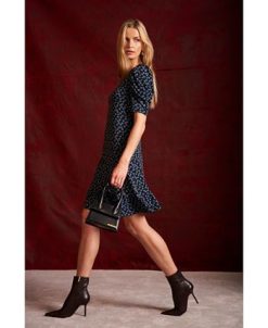 CeCe Women's Puffed Sleeve Printed Knit Dress -Adrianna Papell Sales Shop 22729320 fpx