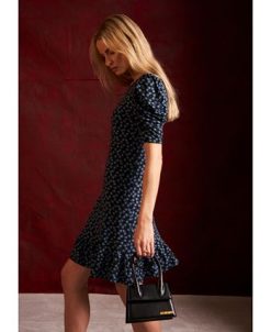 CeCe Women's Puffed Sleeve Printed Knit Dress -Adrianna Papell Sales Shop 22729321 fpx