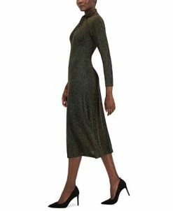 Anne Klein Women's Lurex-Knit Twist-Neck Midi Dress 9 Anne Klein Women's Lurex-Knit Twist-Neck Midi Dress -Adrianna Papell Sales Shop 22767952 fpx