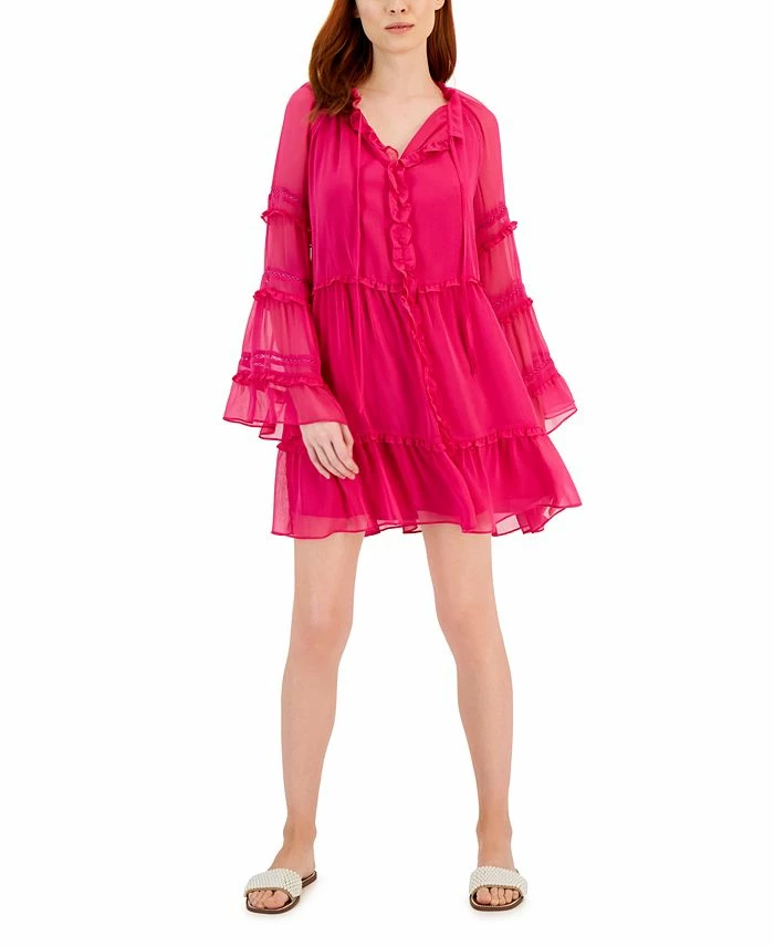 INC International Concepts Women's Tiered Mini Dress, Created For Macy's 3 INC International Concepts Women's Tiered Mini Dress, Created For Macy's