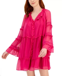 INC International Concepts Women's Tiered Mini Dress, Created For Macy's 10 INC International Concepts Women's Tiered Mini Dress, Created For Macy's -Adrianna Papell Sales Shop 22779653 fpx