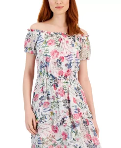 INC International Concepts Women's Floral Print Off-The-Shoulder Maxi Dress, Created For Macy's 10 INC International Concepts Women's Floral Print Off-The-Shoulder Maxi Dress, Created For Macy's -Adrianna Papell Sales Shop 22779658 fpx