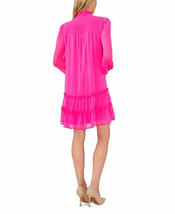 CeCe Smocked Mock-Neck Dress 4 CeCe Smocked Mock-Neck Dress - Image 2