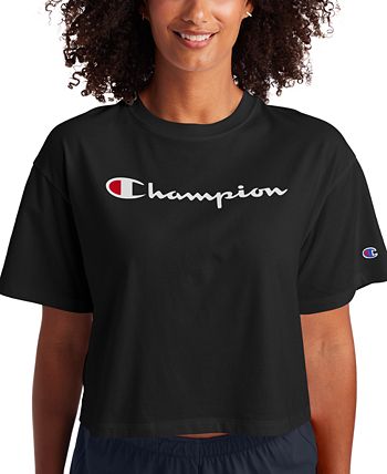 Women's Logo Cropped T-Shirt Champion Women's Logo Cropped T-Shirt -Adrianna Papell Sales Shop