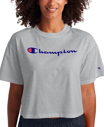 Women's Logo Cropped T-Shirt Champion Women's Logo Cropped T-Shirt -Adrianna Papell Sales Shop