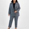 Bar III Plus Size Shimmer Herringbone Blazer & Ankle Pants, Created For Macy's -Adrianna Papell Sales Shop 22801052 fpx