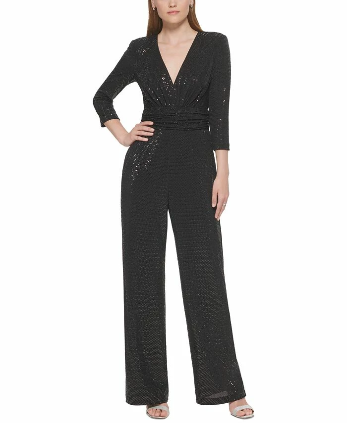 Vince Camuto Women's V-Neck Straight-Leg Jumpsuit 3 Vince Camuto Women's V-Neck Straight-Leg Jumpsuit