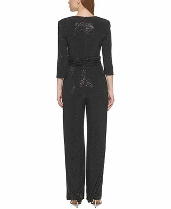 Vince Camuto Women's V-Neck Straight-Leg Jumpsuit 4 Vince Camuto Women's V-Neck Straight-Leg Jumpsuit - Image 2