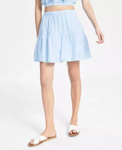 And Now This Women's Tiered Ruffled A-Line Mini Skirt