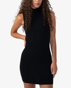 Sanctuary Leeveless Ribbed Mock Neck Mini Dress 4 Sanctuary Leeveless Ribbed Mock Neck Mini Dress -Adrianna Papell Sales Shop 22823761 fpx
