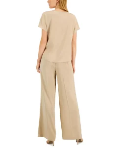 Anne Klein Women's Satin Top & Wide-Leg Pants Set -Adrianna Papell Sales Shop 22836723 fpx