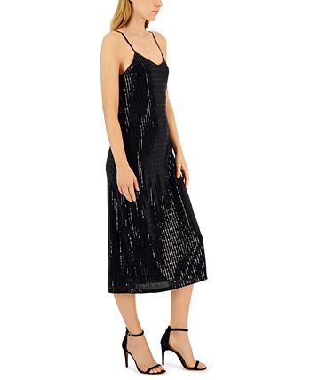 Women's Sequined Midi Slipdress Anne Klein Women's Sequined Midi Slipdress -Adrianna Papell Sales Shop