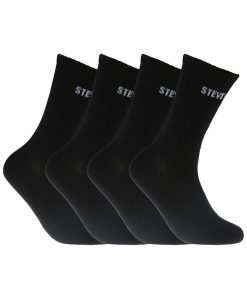 Steve Madden Women's Crew Socks Set, 4 Pairs